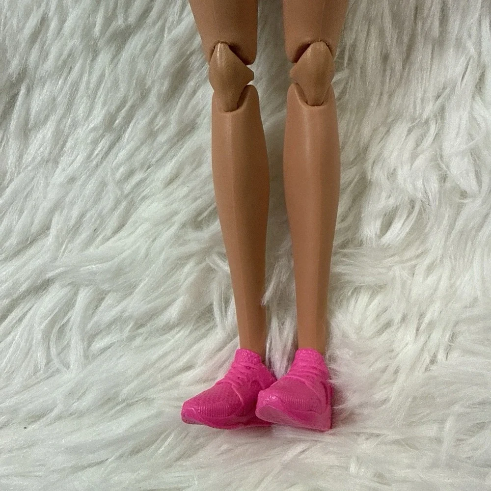 Barbie BMR1959 GHT91 Doll Braided Hair Checkered Romper Fanny Pack Pink Shoes